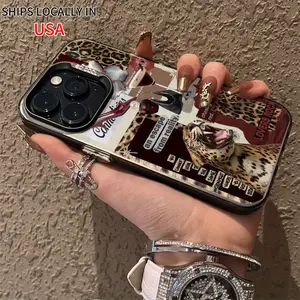 Vintage cheetah leopard print pattern TPU for iphone16promax mobile phone case xsmax silicone anti-drop color silver, acrylic protective case high value, drop-resistant case.Lens protection,affordable luxury Screen Protector Cover Smartphone Cellphone