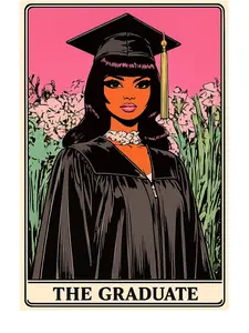 The Graduate Tarot DTF ready to press iron on transfer for clothing t-shirts and hoodies