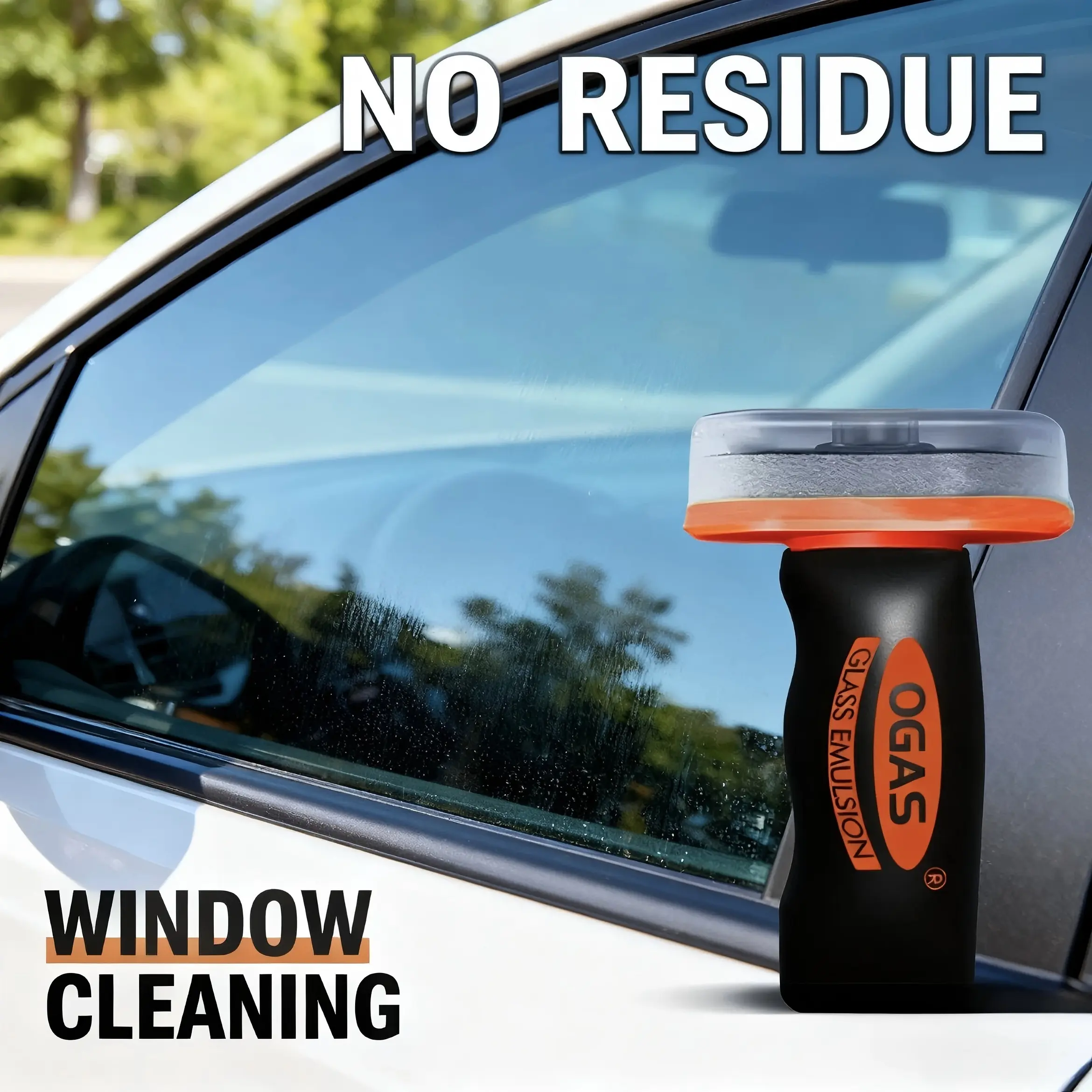 Car Windshield Glass Cleaner Kit - 100ml Emulsion, Brush + Compound Roll-On Detailing Agent, Car Detailing Chemicals for Automotive Window/Mirror Oil Film, Smudge Removal, Removes Fog, Improved Visibility, Daily Maintenance
