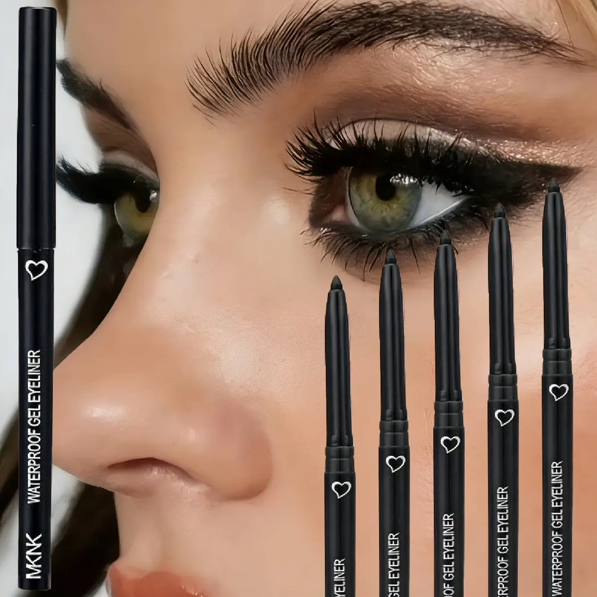 Waterproof Eyeliner Gel Pen Set, & Colors, Long-Lasting, Smudge-Proof, High Pigment, Easy Application, Women's Makeup, Longwear Eyeliner, Eye Makeup Product