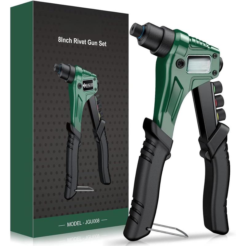 4 Inch Rivet Gun Pop Rivet Gun with 200pcs Rivets,Single Hand Rivet Gun Set Rivet Tool ...
