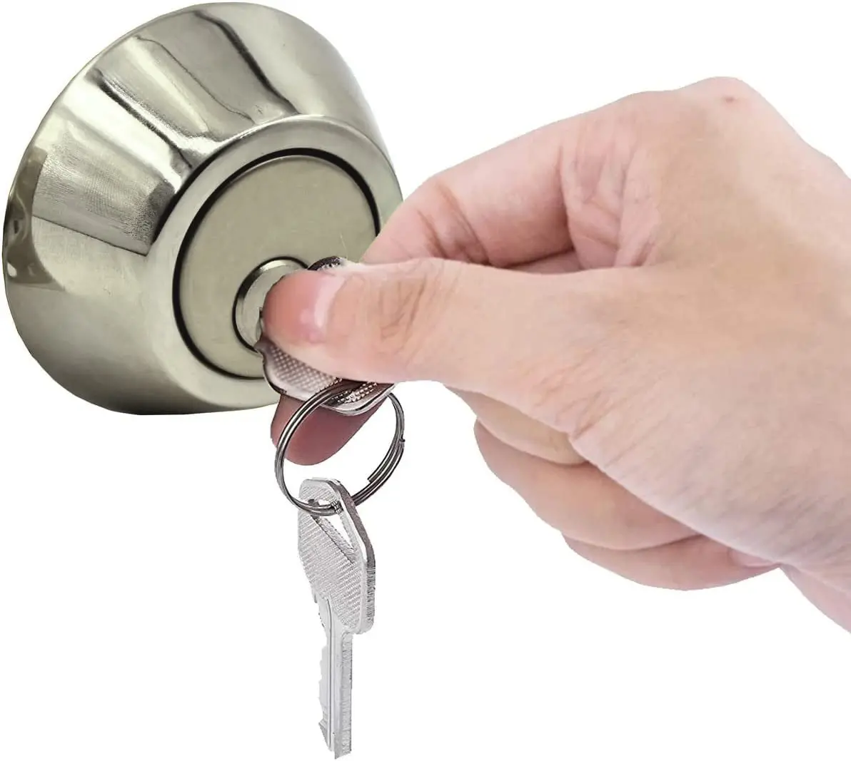Single Cylinder Deadbolt in Satin Nickel Single Cylinder Deadbolt in Satin Nickel