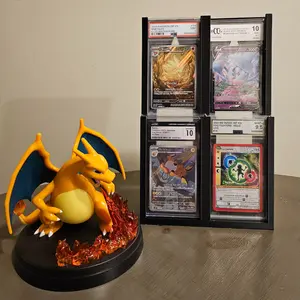 Premium Graded Card Display Stand for PSA, BGS, CGC, AGS - Holds 4 Slabs, Designed for Home Displays or Card Shows, Ideal for Collectors