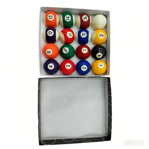 1 Pair 47.6mm American Pool Balls, 16 Synthetic Resin Floral Balls, Medium Size, Ideal for Daily Training, Beginner Practice, Small Table