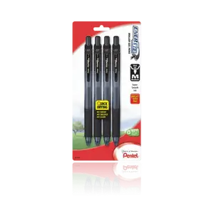EnerGel-X RollerGel Pen Medium Line, Metal Tip, 4 Pack