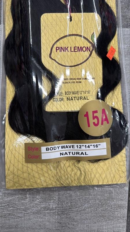Pink Lemon Bundles  15A Body Wave 12" 14" 16" Natural Color Human  Hair Extension’s