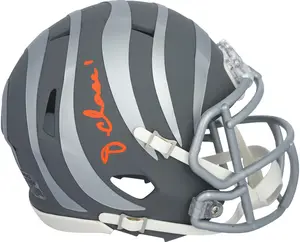 Ja'Marr Chase Cincinnati Bengals Autographed Riddell 2024 Slate Speed Mini Helmet - Fanatics Authentic Certified