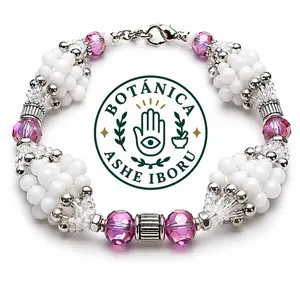 Ide de Obbatala obamoro con cuentas de Cristal