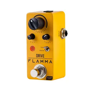 FLAMMA FC07 Overdrive Pedal - Vintage Overdrive Effect, Warm/Hot Modes, Mini Analog Guitar Pedal, True Bypass
