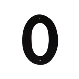 Montague Metal Products HHN-0-8 8 In. Handcrafted Aluminium Individual House Number 0, Helvetica Modern Font, Home Improvement Decor Sign