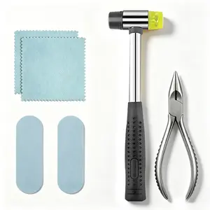 DIY Ring Repair Kit for Loose Rings, Jewelry Sizing Tools with Hammer, Pliers, Polishing Cloth & Ring Adjusters