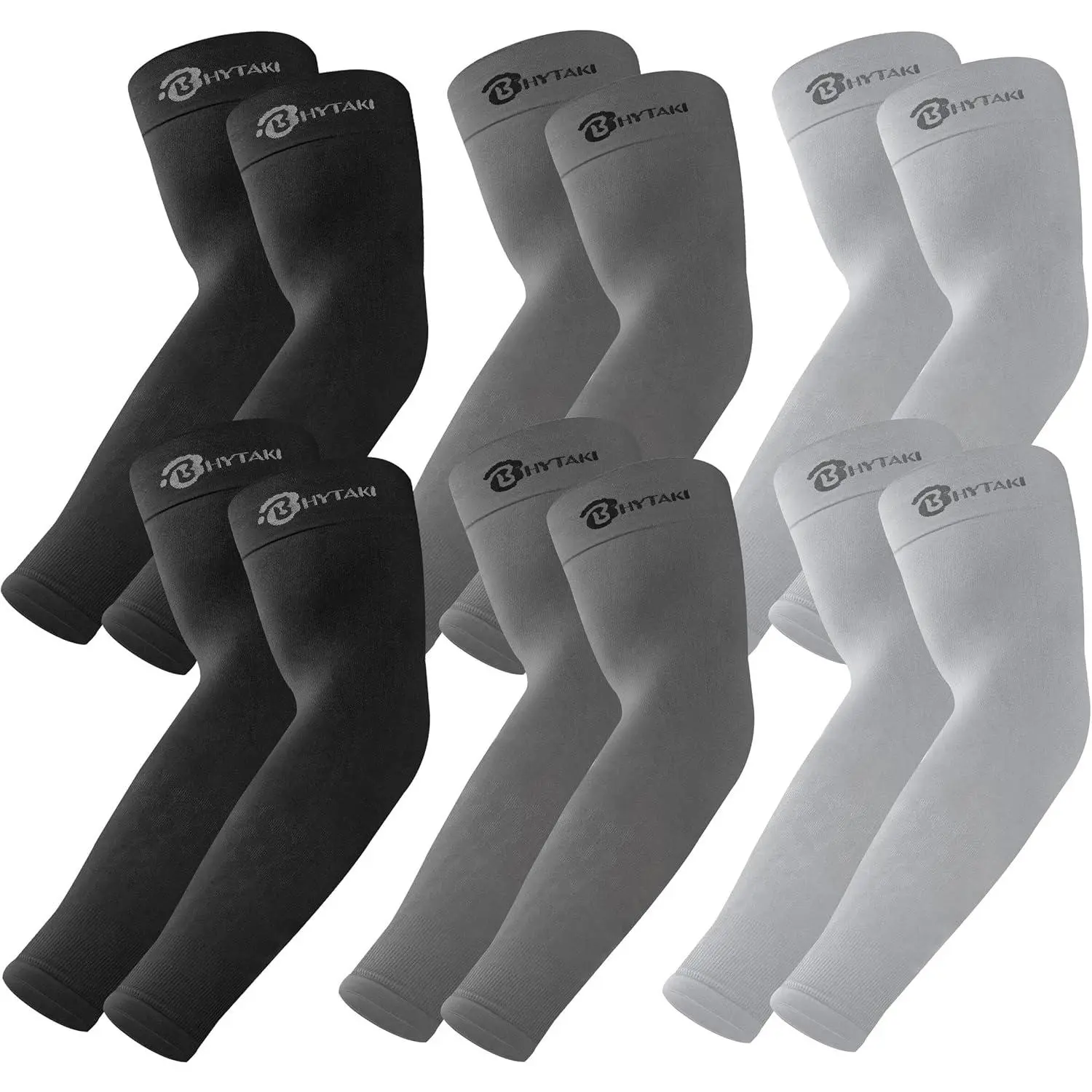 Sun Protection Arm Sleeves, UPF 50 Sports Cooling Arm Compression Sleeves for Men Women Teenager