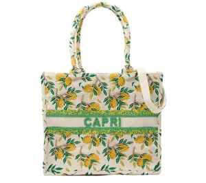 America & Beyond Beaded Brocade Destination Book Tote