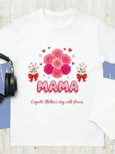 Mother's Day Coquette mother's day with flower T-Shirt Mama Hot Trend for Men and Women Perfect for Fans Stylish and Comfortable Wear Graphic Gift 100% Cotton