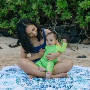 Sunsuit - Long Sleeve Romper Swimsuit | "Neon Green/Yellow"