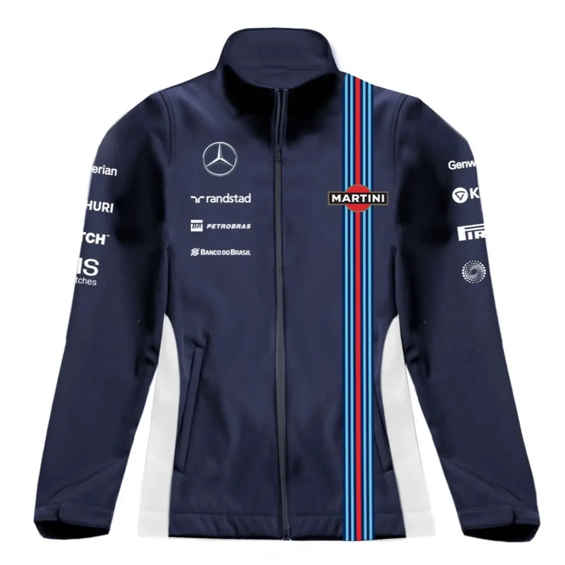 Williams Martini Racing Women's Team Softshell Track Jacket, Heritage Blue