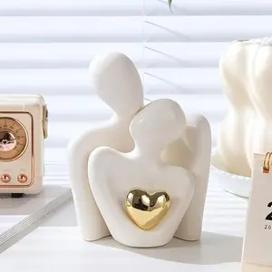 Luxurious Mini Couple Figure Ornament, Desktop Statue, Artistic Desktop Decoration, Elegant Decorative Home Decor, Perfect Gift for Couples, Stylish Table Accessory