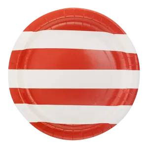 Lady Liberty Red Striped Paper Plate