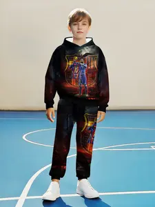 Boys' Soft Comfortable Casual Sportswear Set, Training Tracksuit, Long Sleeve Sports Shirt for Spring & Fall, Outdoor Training Wear, Perfect Birthday Gift