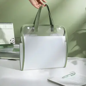 Large Capacity A4 Vertical File Organizer, Files Organizer, 1pc Multi-pocket Expanding Document Holder, Waterproof Durable Plastic File Folder for Students & Workers