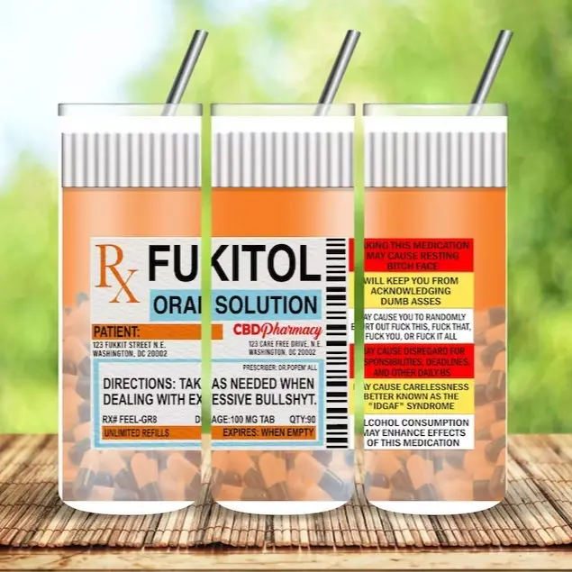 Fucitol ”FUKITOL” - 20oz Tumbler With Lid & Straw - TikTok Shop