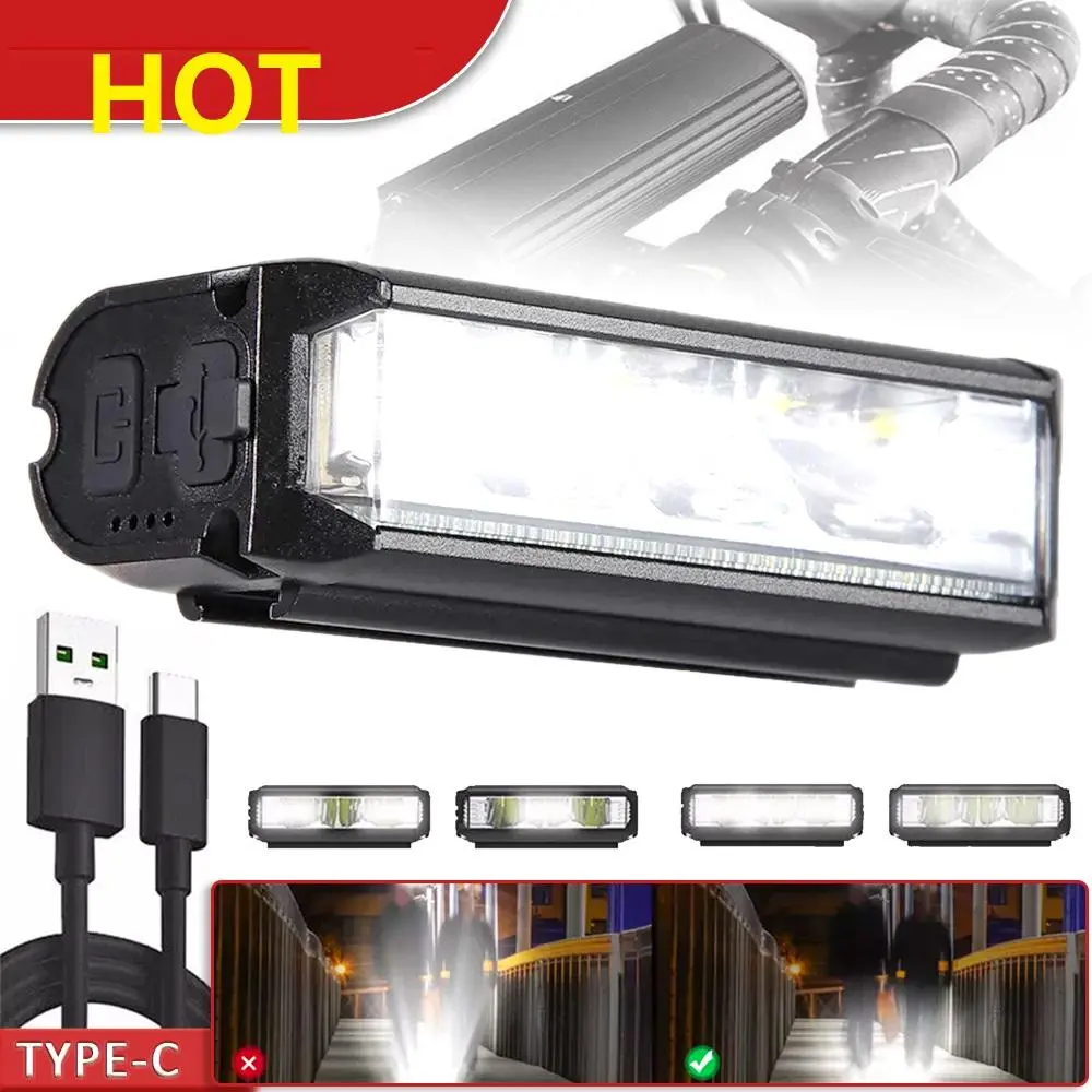 3 LED USB Rechargeable Bicycle Light 4 Modes,Super Bright Bike Lights  1600 Lumens Bike Lights,for Night Riding,Bike Headlight ,IPX6 Waterproof