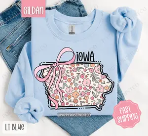 Iowa Floral Sweatshirt, Cute Iowa Sweatshirt, Iowa State Sweatshirt