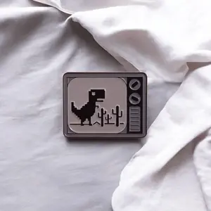 Funny Enamel Pin – Offline Dinosaur Game Pin for Retro Gamers, Internet Meme Lovers & Tech Nerds