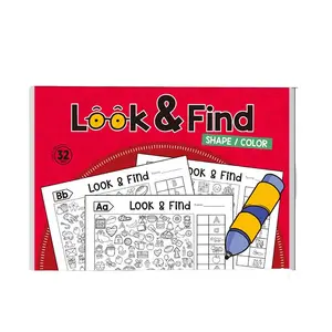 Interactive Find-And-Read Book, 32 Pages Educational Game, Shapes Colors Learning, Focus Improvement, Early Childhood Development, Visual Learning Tools