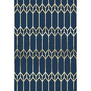 Peel and Stick Wallpaper Sheet 11" x 16" - Indigo Diamonds Design, Eco-Friendly Removable 12 Sheets for Living Room Bedroom Kitchen Office