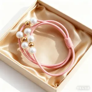 Pink Duckbill Hair Clip with Blue Bead - Cute and Stylish Hair Accessory for Girls