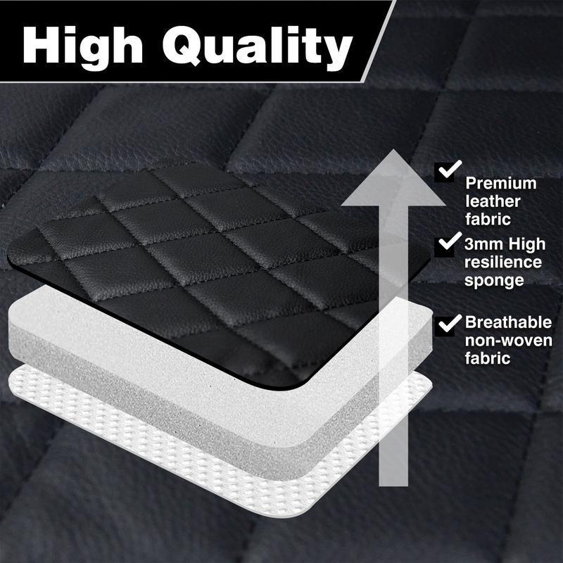 Universal Leather Car Seat Covers for 5 Seats PU Leather Waterproof Protectors Protects Spills & Scratches Fits Most Cars Vans SUVs Trucks Airbag Compatible Car Interior Accessories