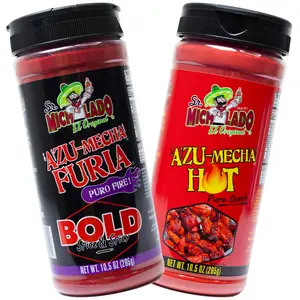 Azu-Mecha COMBO - Furia BOLD & Hot - Snack Seasoning - Sr. Michelado - Bottle Flavor Spice powder Azu-Mecha COMBO - Furia BOLD & Hot - Snack Seasoning - Sr. Michelado - Bottle Flavor Spice powder