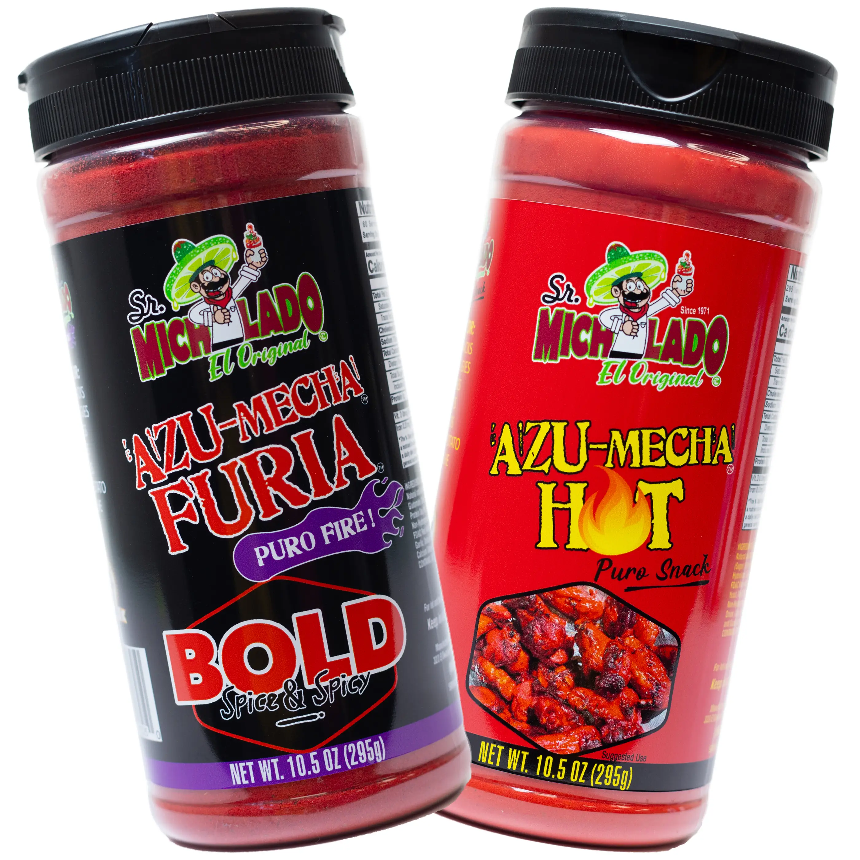 Azu-Mecha COMBO - Furia BOLD & Hot - Snack Seasoning - Sr. Michelado - Bottle Fl...