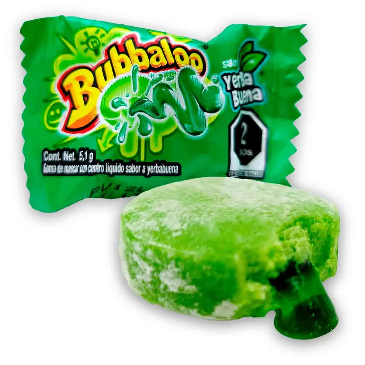 Adams Chicle Bubbaloo Yerbabuena 47-Pieces Pack