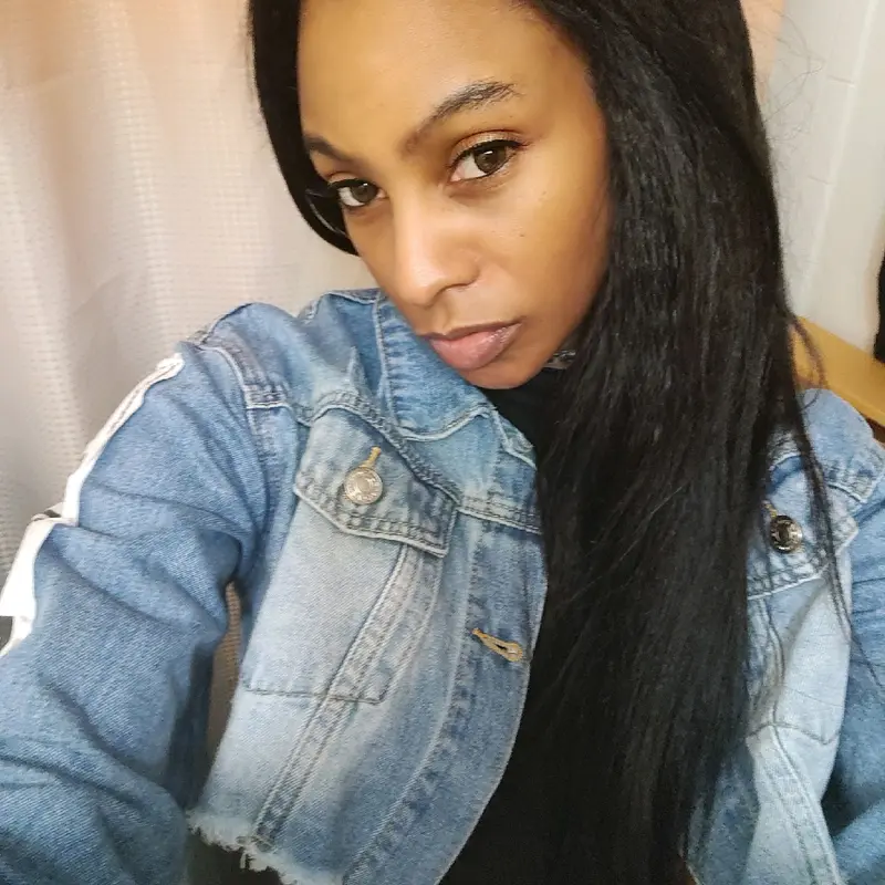 cropped jean jacket with white & black international patches