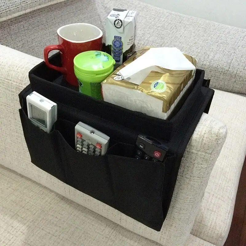 Sofa Storage Bag, Armrest Organizer Hanging Bag, Remote Control Holder, Home Sofa Accessory, Convenient and Durable Design