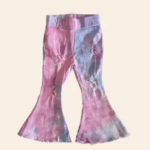 UWHB Toddler Girl Clothes Tie Dye Girl Bell Bottom Pant Winter Clothes  C15-16