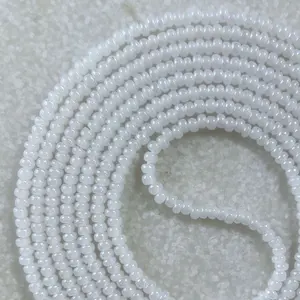 VEIL - Tie On Waist beads - 45 to 60 inches Waistbeads - White Waistbeads - Valentines Day Waistbeads - Made By Venus Waistbeads