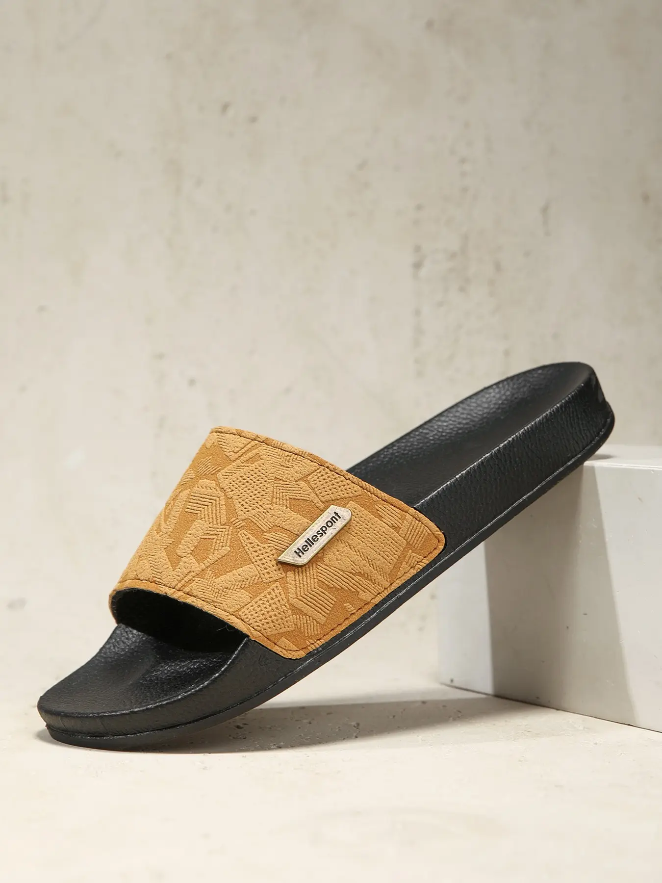 Men's Old Money Style Slip-On Sandals, Slides Men, Breathable Toe-Exposed Shoes, Anti-Slip Sole, Classic Retro Design, Comfortable Casual Summer Footwear