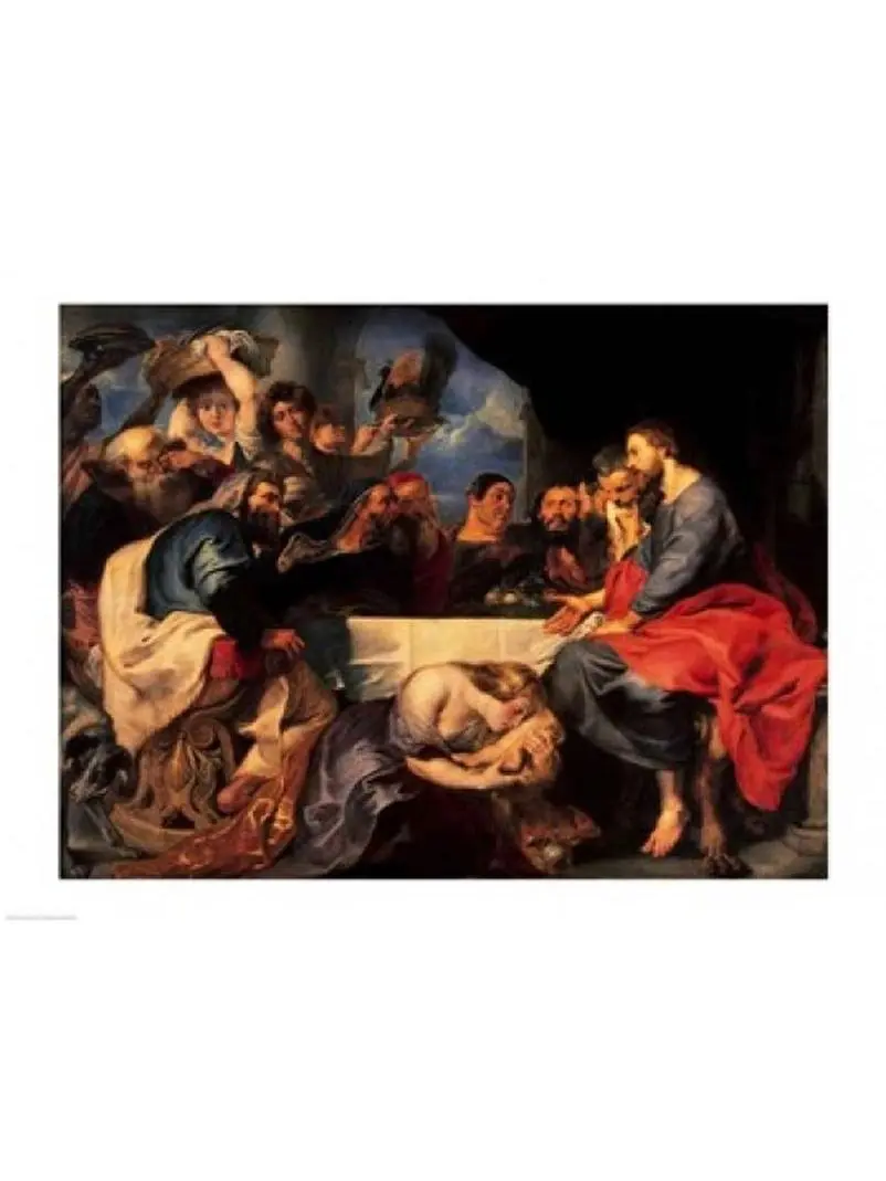 Feast in The House of Simon The Pharisee C.1620 Poster Print by Peter Paul Rubens - 24 x 18 in.