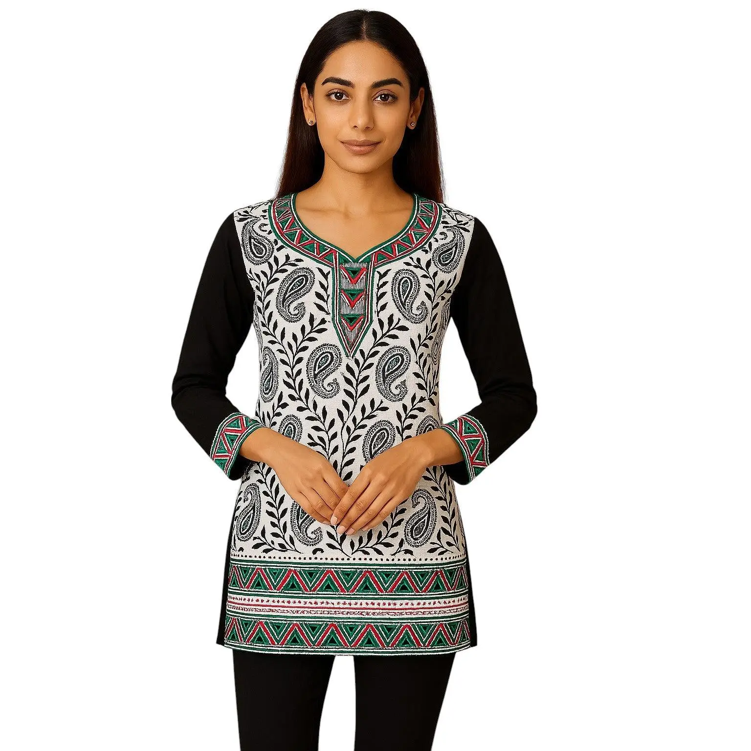 Tunic for Women 100% Cotton Printed tops 3/4 Sleeves Kurti – 1919