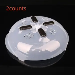 Microwave Splatter Cover, 2 Counts/set Magnetic Microwave Splatter Guard, Microwave Splatter Cover for Cleaning & Orderly Cooking, Kitchen