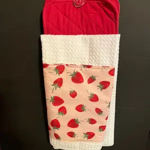 Strawberry Hanging Kitchen Towel Oven Mitt Pot Holder