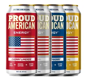 Proud American Energy - Original, Tropical, Cherry Limeade, Blue Raspberry & Variety Flavors (8-Pack)