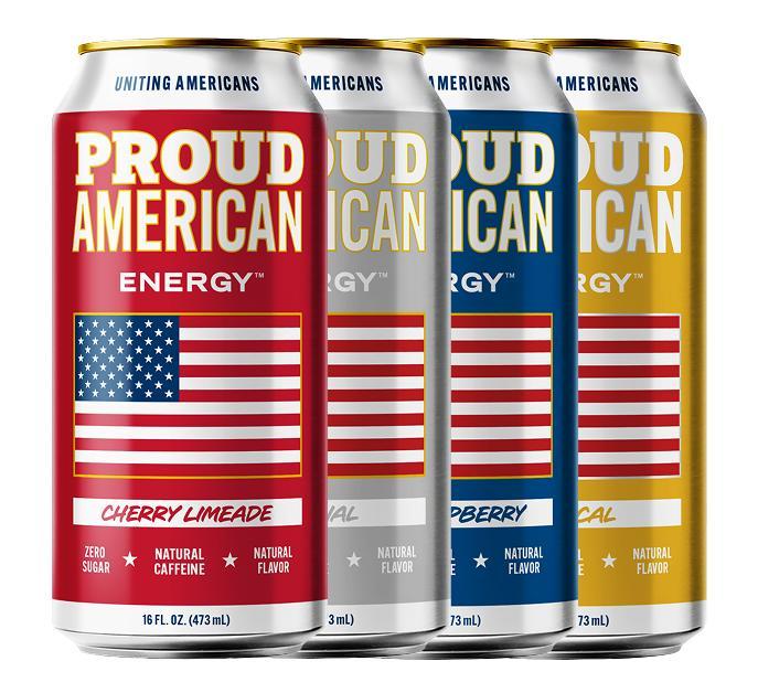Proud American Energy - Original, Tropical, Cherry Limeade, Blue Raspberry & Variety Flavors (8-Pack)