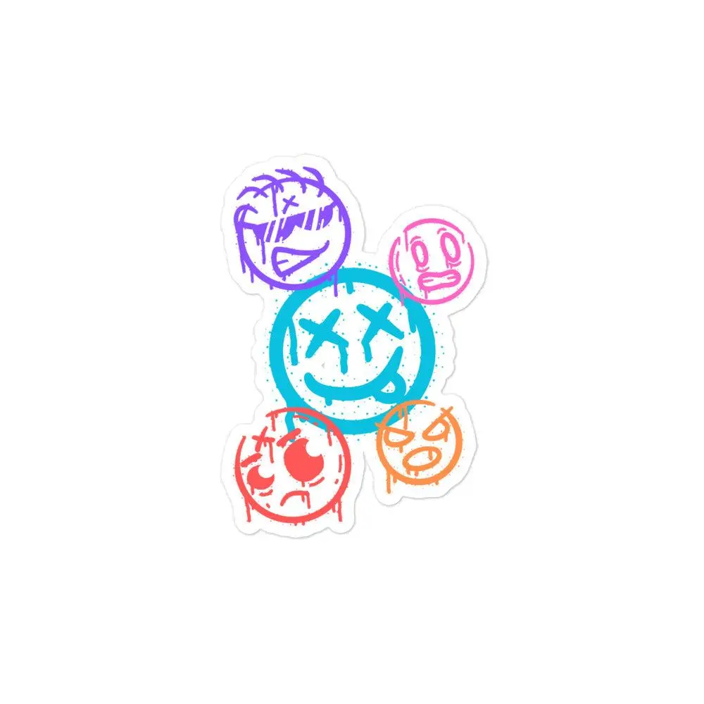 Graffiti Faces Bubble-free stickers