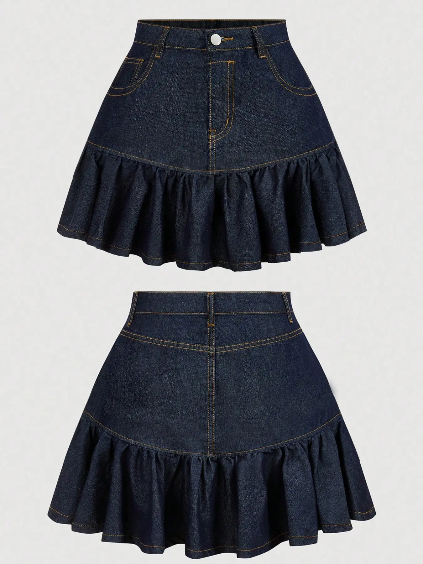 Women's Casual Fashion Denim Half Skirt, Daily Wear Ladies' Jean Skirt, Comfortable, Stylish and Fit, Perfect for Everyday Use