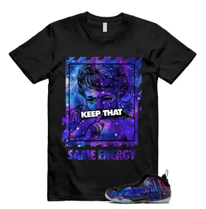 Galaxy Foamposite One 2025 Obsidian Black Anthracite T Shirt Match ENERGY, Foamposite One Galaxy Outfit, Graphic Tees, Womenswear Top T-Shirt
