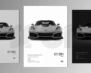 Chevrolet Corvette ZR1 C7 Poster Print | Wall Art | Car Photography